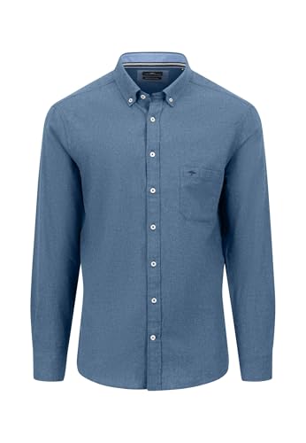 FYNCH-HATTON Flanell-Hemd aus Baumwolle mit Button-Down Kragen Cloud Blue / 3XL von FYNCH-HATTON