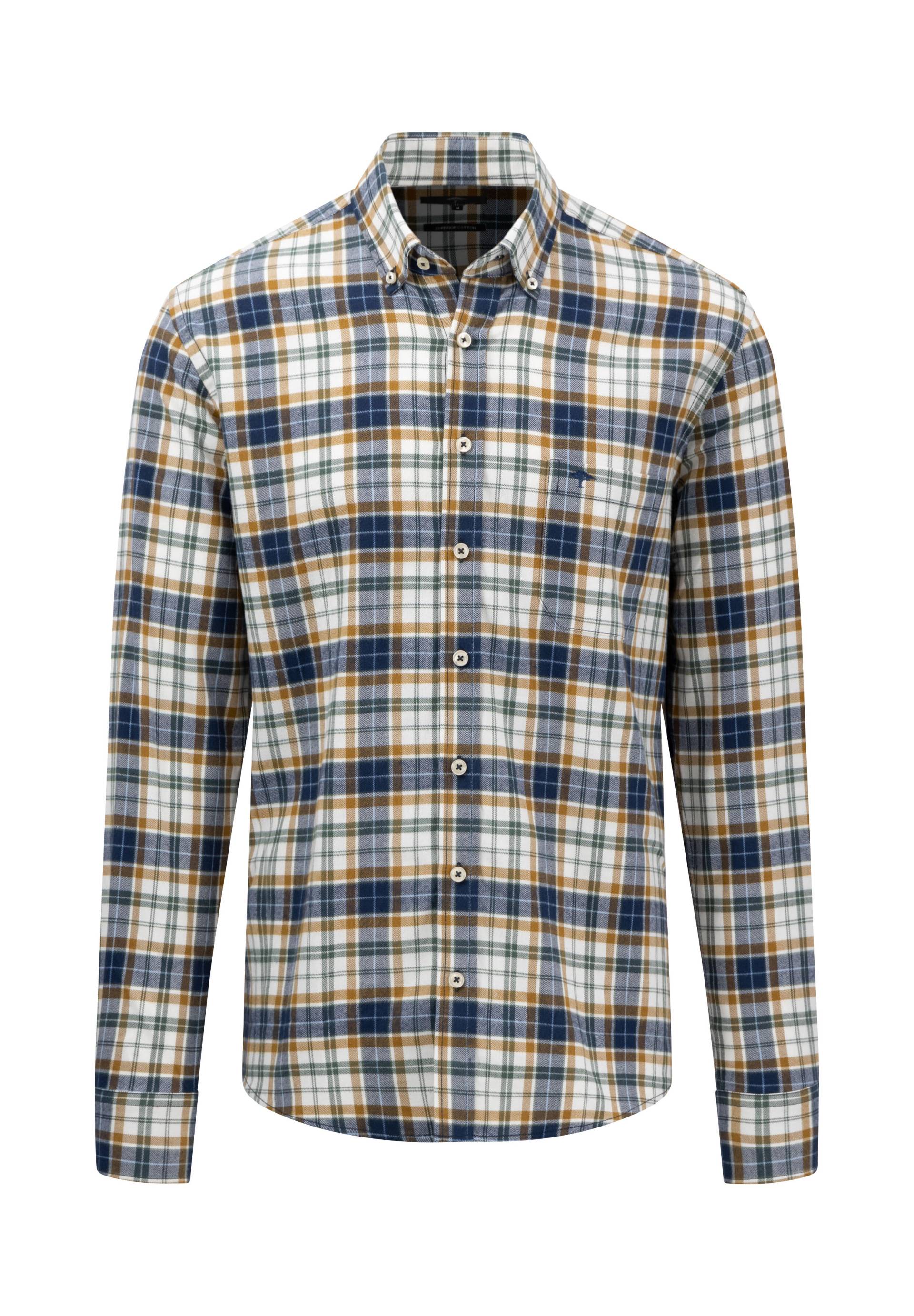 FYNCH-HATTON - Flannel Big Check, B.D., 1/1 offwhite - Gr. - 3XL von FYNCH-HATTON