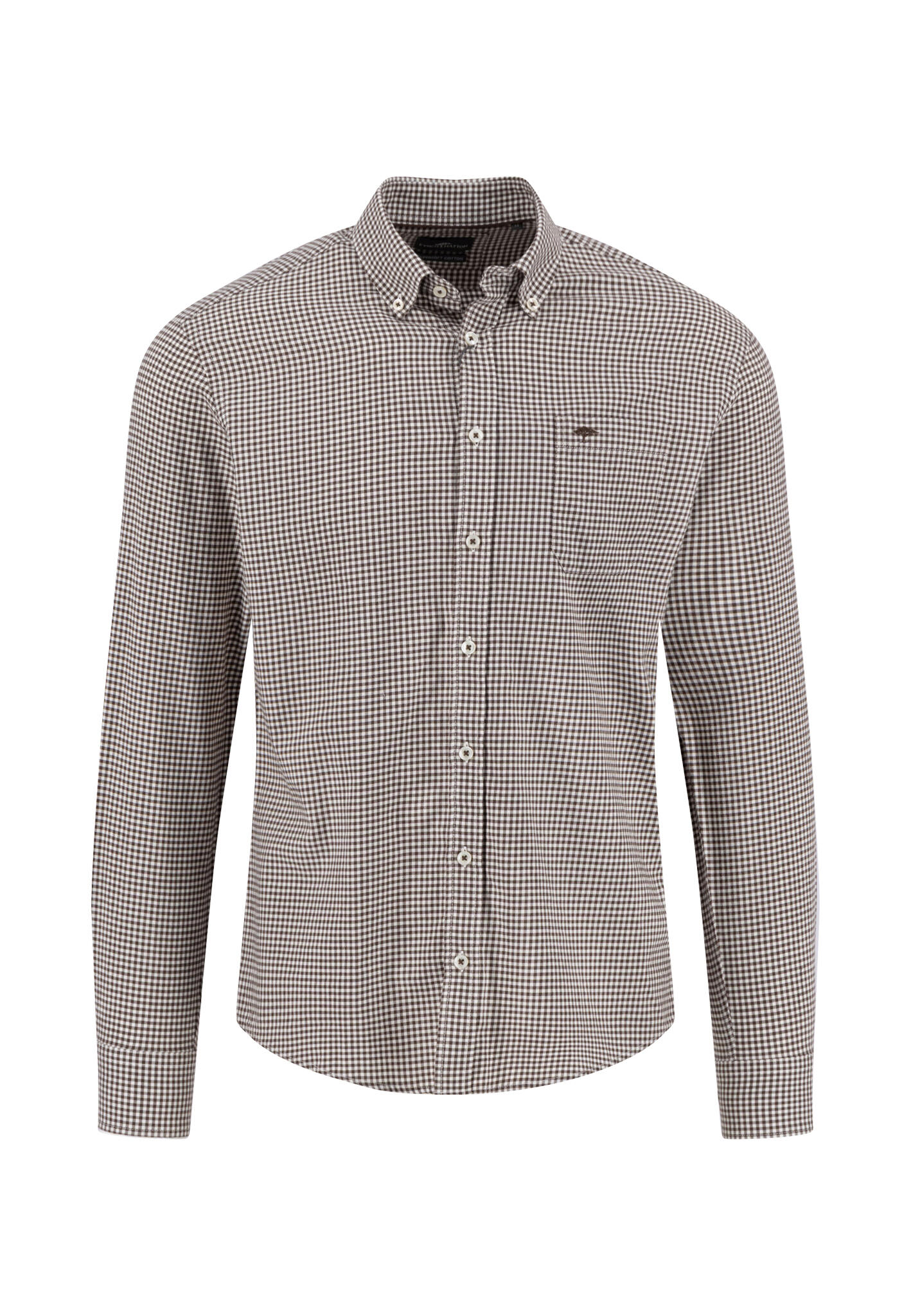 FYNCH-HATTON - Flannel Vichy Check, B.D., 1/1 dark chocolate - Gr. - XL von FYNCH-HATTON