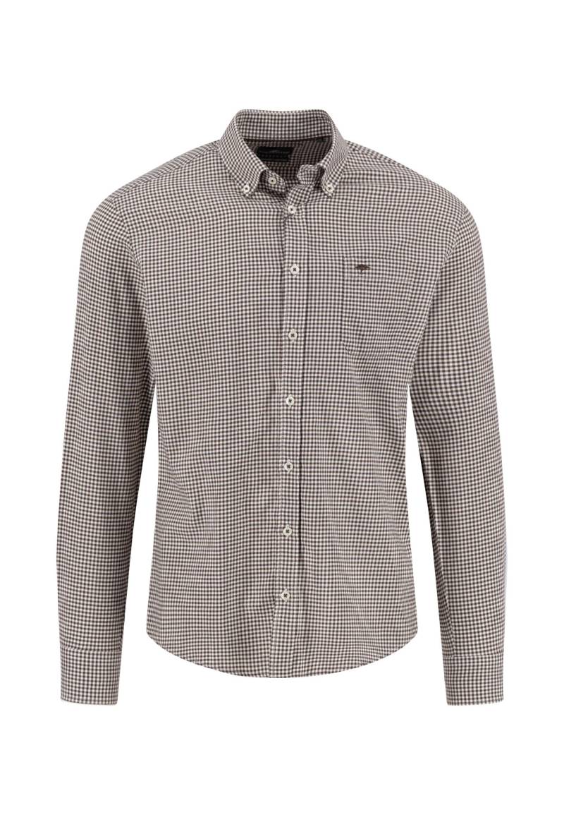 FYNCH-HATTON - Flannel Vichy Check, B.D., 1/1 dark chocolate - Gr. - XL von FYNCH-HATTON