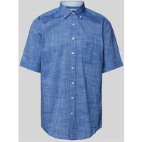 Fynch-Hatton Freizeithemd mit Button-Down-Kragen Modell 'Summer' in Marine Melange, Größe XXL von FYNCH-HATTON