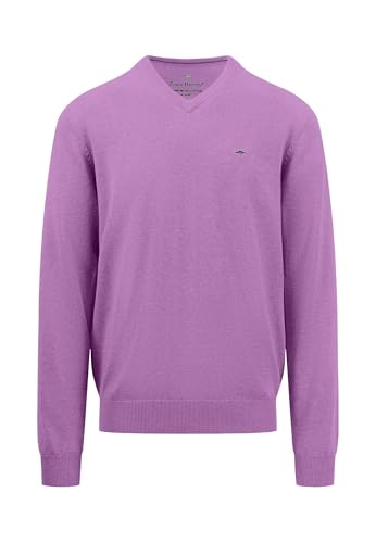 FYNCH-HATTON Superfine Cotton | V-Neck Feinstrickpullover Dusty Lavender/L von FYNCH-HATTON