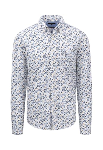 FYNCH-HATTON Gemustertes Baumwollhemd mit Minimal-Print und Button-Down-Kragen Navy/XXL FYNCH-HATTON Gemustertes Baumwollhemd mit Minimal-Print und Button-Down-Kragen Navy/XXL von FYNCH-HATTON