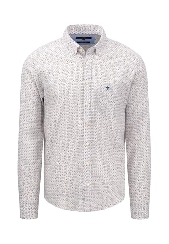FYNCH-HATTON Gemustertes Baumwollhemd mit Minimal-Print und Button-Down-Kragen Orient red/XXL von FYNCH-HATTON
