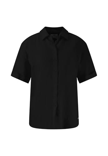 FYNCH-HATTON Halbarm-Bluse aus Leinenmix in Unifarben Black / 40 von FYNCH-HATTON