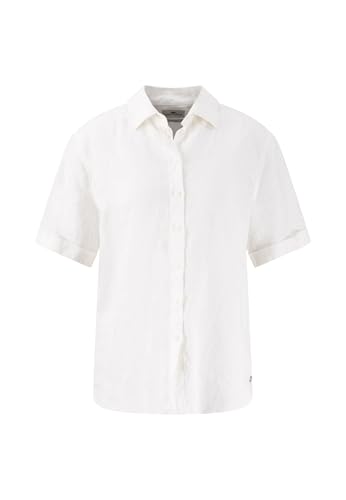 FYNCH-HATTON Halbarm-Bluse aus Leinenmix in Unifarben White / 44 von FYNCH-HATTON