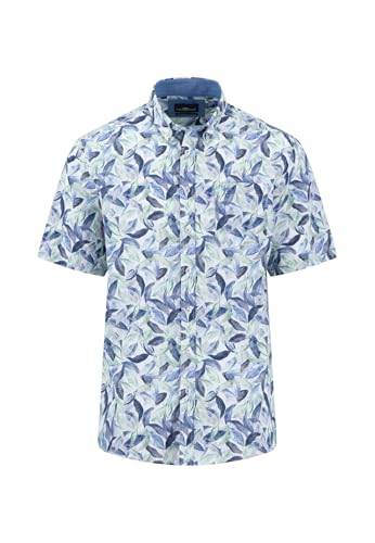 FYNCH-HATTON Halbarm-Hemd aus Baumwolle mit Alloverprint Crystal Blue / 4XL FYNCH-HATTON Halbarm-Hemd aus Baumwolle mit Alloverprint Crystal Blue / 4XL von FYNCH-HATTON