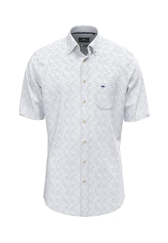 FYNCH-HATTON Halbarm-Hemd aus Baumwolle mit Print White/XXL von FYNCH-HATTON