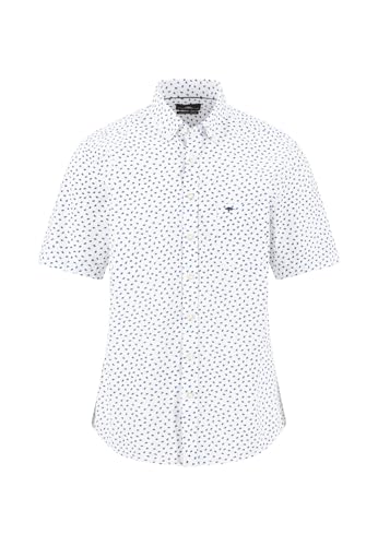 FYNCH-HATTON Halbarm-Hemd mit Punktmusterung Navy/XXL von FYNCH-HATTON