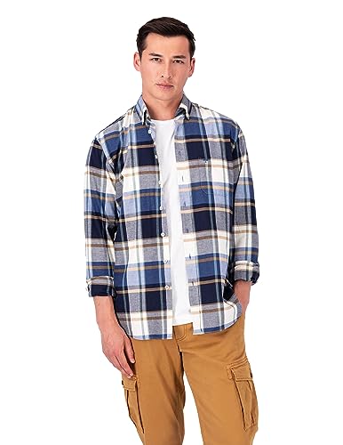 FYNCH-HATTON Hemd 13108020 - Flanell-Hemd mit klassischem Karomuster Navy 3XL von FYNCH-HATTON