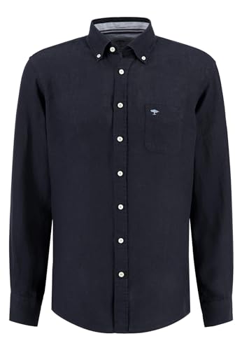 FYNCH-HATTON Premium Leinenhemd mit Button-Down-Kragen Navy/XXL von FYNCH-HATTON