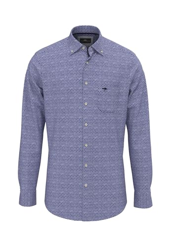FYNCH-HATTON Hemd aus 100% Baumwolle mit Minimalprint Navy/L von FYNCH-HATTON