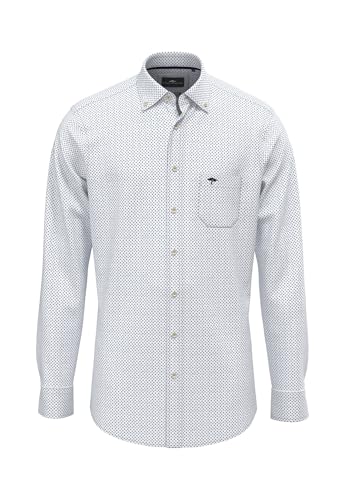 FYNCH-HATTON Hemd aus 100% Baumwolle mit Minimalprint Strong Blue/L von FYNCH-HATTON