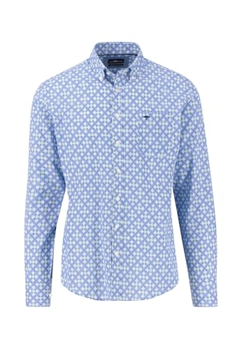FYNCH-HATTON Hemd aus Baumwolle mit grafischem Print Strong Blue/L von FYNCH-HATTON