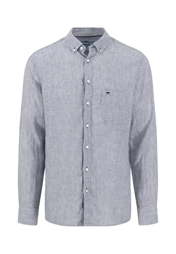 FYNCH-HATTON Hemd aus Leinen mit Button-Down-Kragen Navy/L von FYNCH-HATTON
