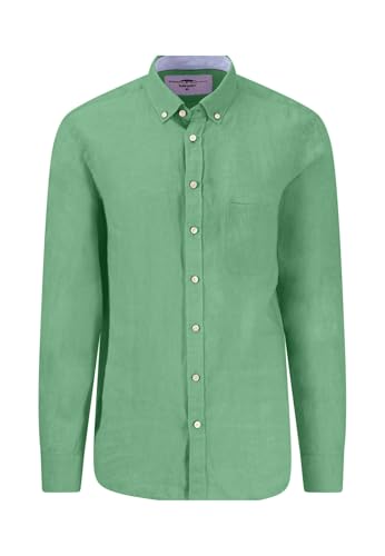 FYNCH-HATTON Hemd aus Leinen mit Button-Down-Kragen Turf Green/L von FYNCH-HATTON