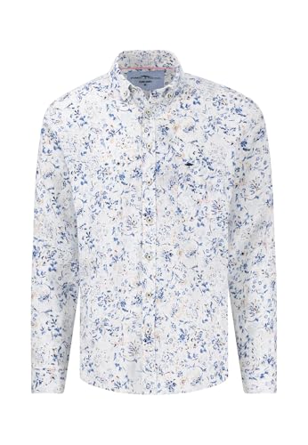 FYNCH-HATTON Hemd aus Leinen mit botanischem Muster White/XXL von FYNCH-HATTON