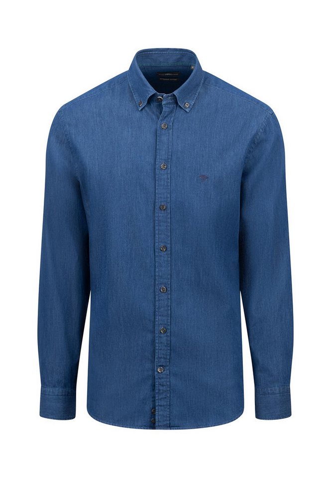 FYNCH-HATTON Jeanshemd mit Logo Stickerei von FYNCH-HATTON