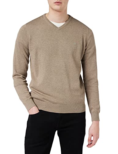 FYNCH-HATTON Herren V-hals Pullover, Taupe, S EU von FYNCH-HATTON