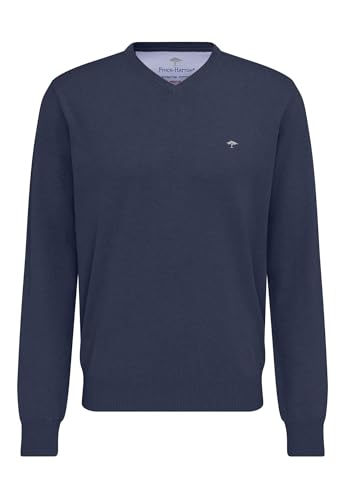FYNCH-HATTON Pullover aus Baumwolle mit V-Ausschnitt Night/L von FYNCH-HATTON