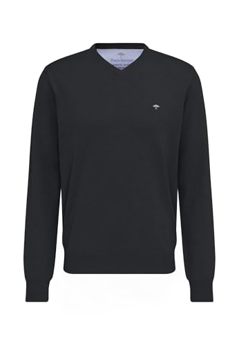 FYNCH-HATTON Pullover aus Baumwolle mit V-Ausschnitt Charcoal/M von FYNCH-HATTON