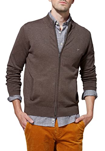 FYNCH-HATTON Herren Cardigan-zip Strickjacke, Earth, L EU von FYNCH-HATTON