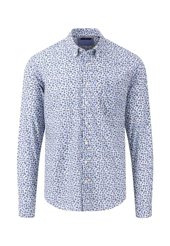 FYNCH-HATTON Herren Casual-Fit Hemd Summer Prints, Dusty Lavender blau, XL von FYNCH-HATTON