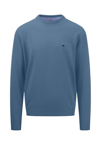 FYNCH-HATTON Strickpullover aus Baumwolle mit Rundhalsausschnitt Cloud Blue/XXL von FYNCH-HATTON
