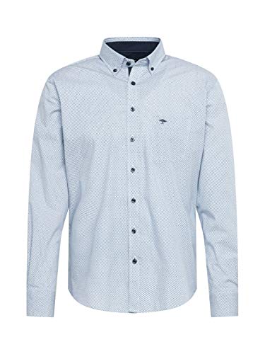 FYNCH-HATTON Herren Gepunktetes Hemd - aus Premium Baumwolle - Dot Print Langarm mit Button-Down Kragen als Business und Casual Hemd von FYNCH-HATTON