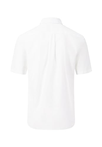 FYNCH-HATTON Herren Halbarm-Hemd aus Slub-Baumwolle, White, 3XL von FYNCH-HATTON