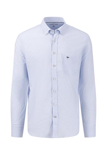 FYNCH-HATTON Hemden 10005500 - Oxford Shirt - Button Down Kragen Light Blue Check M von FYNCH-HATTON