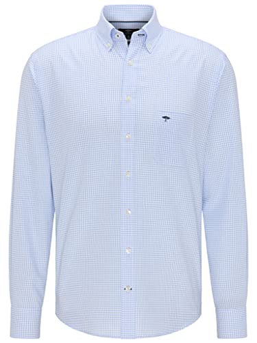 FYNCH-HATTON Hemden 10005500 - Oxford Shirt - Button Down Kragen Light Blue Check 3XL von FYNCH-HATTON