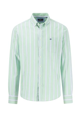 FYNCH-HATTON Hemd aus Baumwolle mit Button-Down Kragen und Streifen Turf Green/L von FYNCH-HATTON