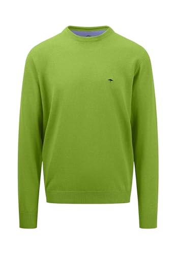 FYNCH-HATTON Herren Pulover-Feinstrick Superfine Baumwolle mit Rundhalsausschnitt, Leaf Green, XXL von FYNCH-HATTON