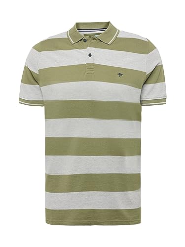 Polo-Shirt mit Blockstreifen Dusty Olive/L von FYNCH-HATTON