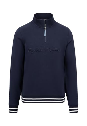 FYNCH-HATTON Herren Softer Pullover mit Troyer-Kragen, Navy, XL von FYNCH-HATTON