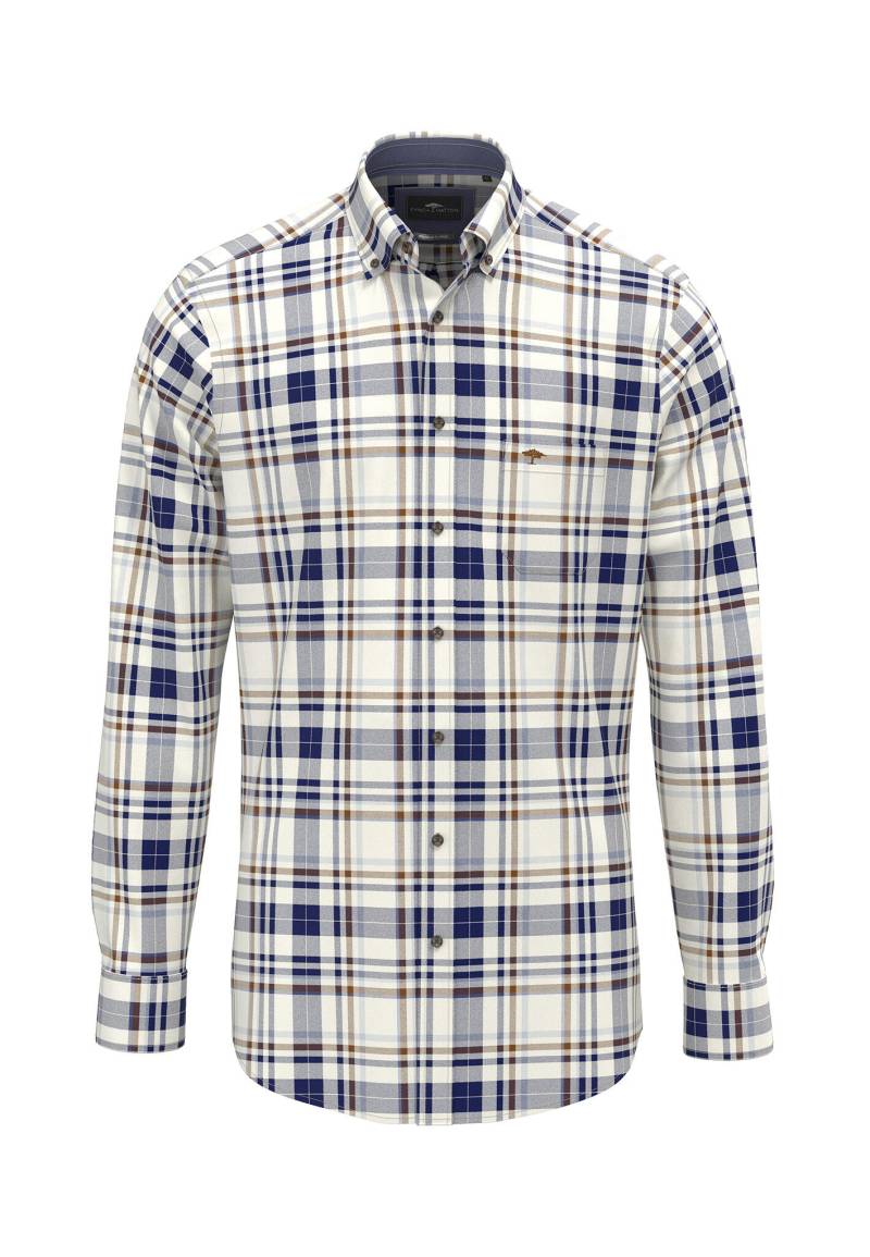 FYNCH-HATTON - Herringbone Check, B.D., 1/1 misty blue - Gr. - XXL von FYNCH-HATTON