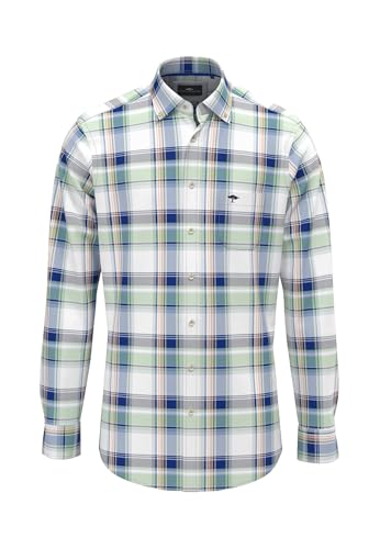 FYNCH-HATTON Kariert Hemd mit Button-Down-Kragen Strong Blue/L von FYNCH-HATTON