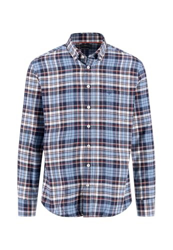 FYNCH-HATTON Kariertes Baumwoll-Hemd mit Button-Down-Kragen Navy / 3XL von FYNCH-HATTON