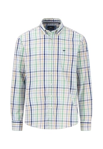 FYNCH-HATTON Kariertes Baumwollhemd mit Logodetail Turf Green/M von FYNCH-HATTON