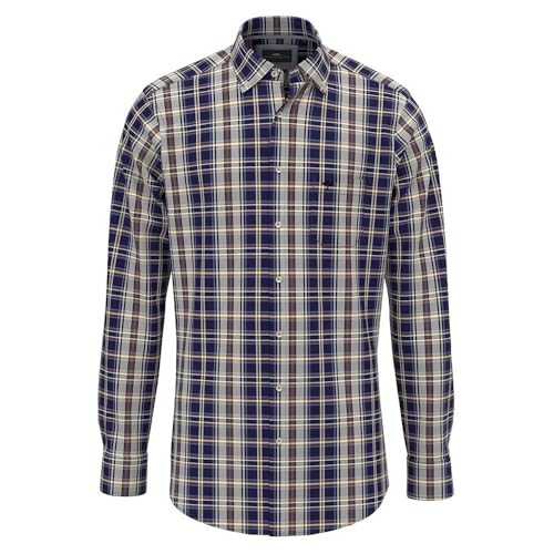 FYNCH-HATTON Kariertes Hemd mit Button-Down Kragen Navy/L von FYNCH-HATTON
