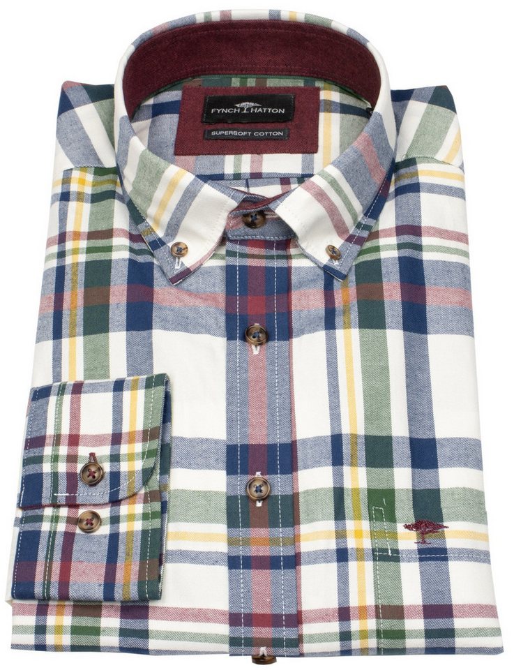 FYNCH-HATTON Karohemd Button-Down-Kragen von FYNCH-HATTON