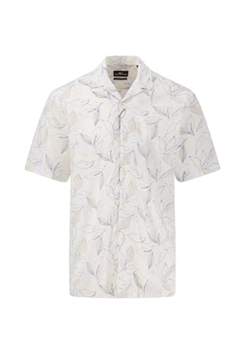 FYNCH-HATTON Kurzarm Hemd aus Baumwolle mit floralem Alloverprint New Offwhite/M von FYNCH-HATTON