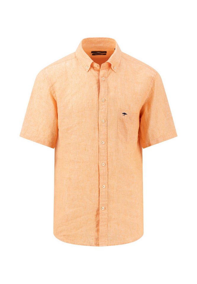 FYNCH-HATTON Kurzarmhemd Summer Linen, B.D., 1/2 papaya von FYNCH-HATTON