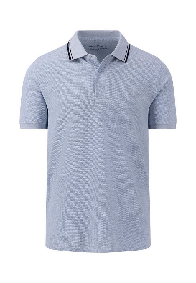 FYNCH-HATTON Kurzarmshirt Polo, Popcorn Structure von FYNCH-HATTON