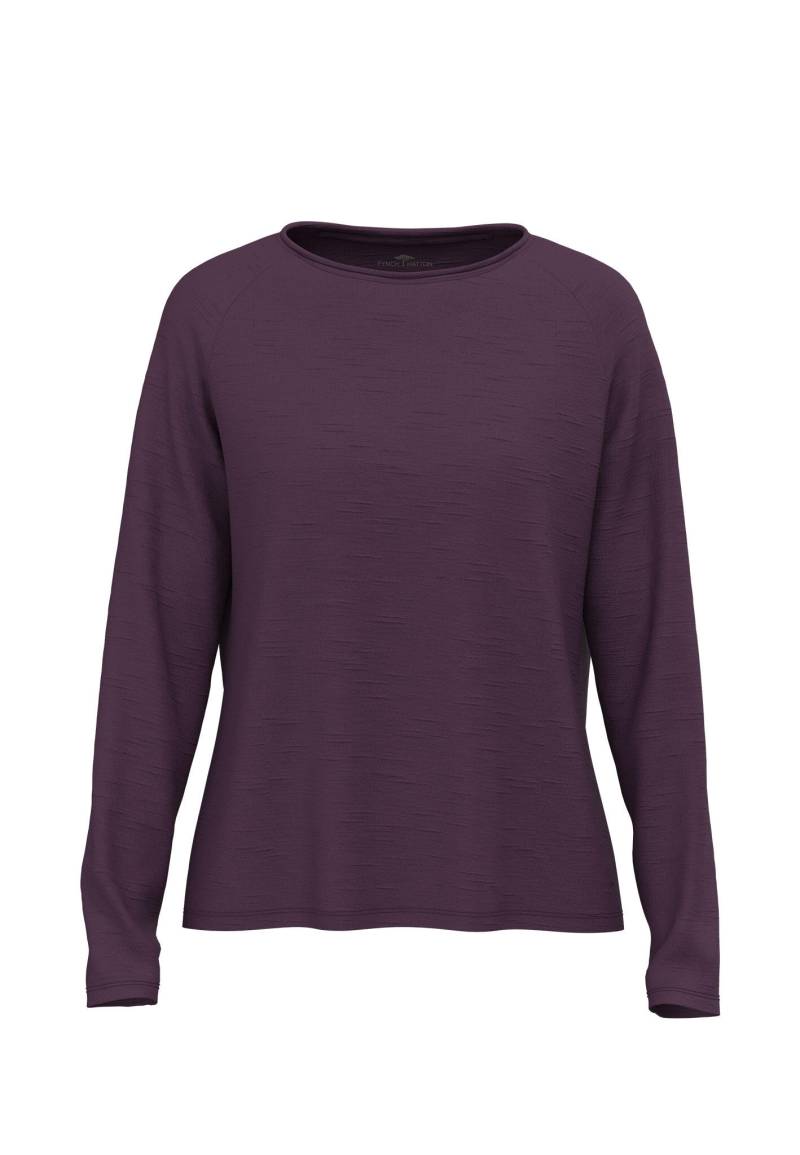 FYNCH-HATTON - LONGSEEVE SLUB SOLID modern plum - Gr. - XS von FYNCH-HATTON