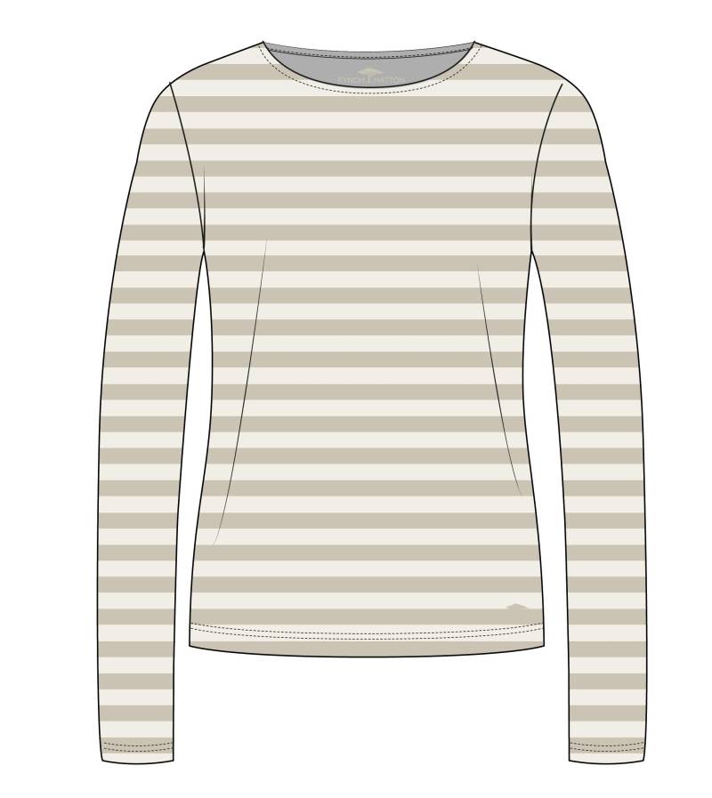 FYNCH-HATTON - LONGSLEEVE STRIPE SLUB STRUCTUE sand - Gr. - M von FYNCH-HATTON