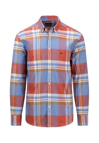 FYNCH-HATTON Lässiges Langarmhemd mit großen Karos Orient red/XXL von FYNCH-HATTON