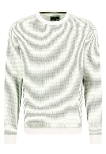 FYNCH-HATTON Langarm O-Neck Pullover aus Strukturstrick Spring Green/XL von FYNCH-HATTON
