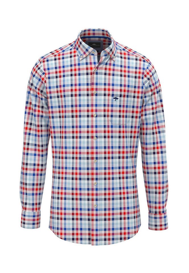 FYNCH-HATTON Langarmhemd Freizeithemd Checks - Casual Fit von FYNCH-HATTON